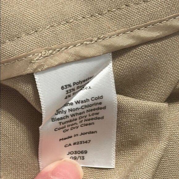 Talbots Hollywood Pullon Pants Womens 10 Stretchy Zip Straight Leg High Rise - Picture 8 of 12